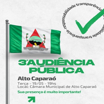 Convite para a 3ª Audiência Pública de Prestação de Contas
