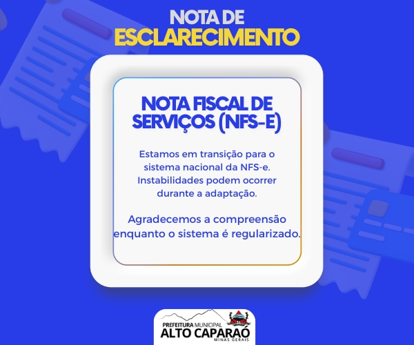 Nota de Esclarecimento – Emissão de Nota Fiscal de Serviços (NFS-e)