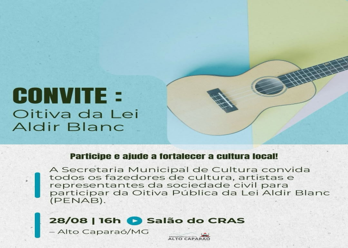 Convite especial aos fazedores de cultura de Alto Caparaó! 